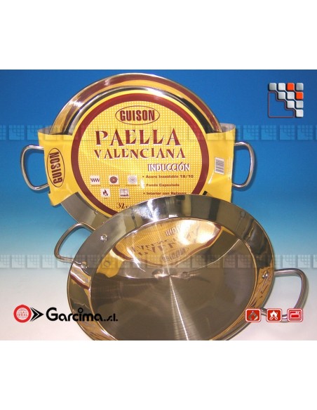 Stainless Steel Paella Dish All Fires Guison G05-740 GUISON Garcima Stainless Steel Paella Dish Non-Stick HQ Garcima