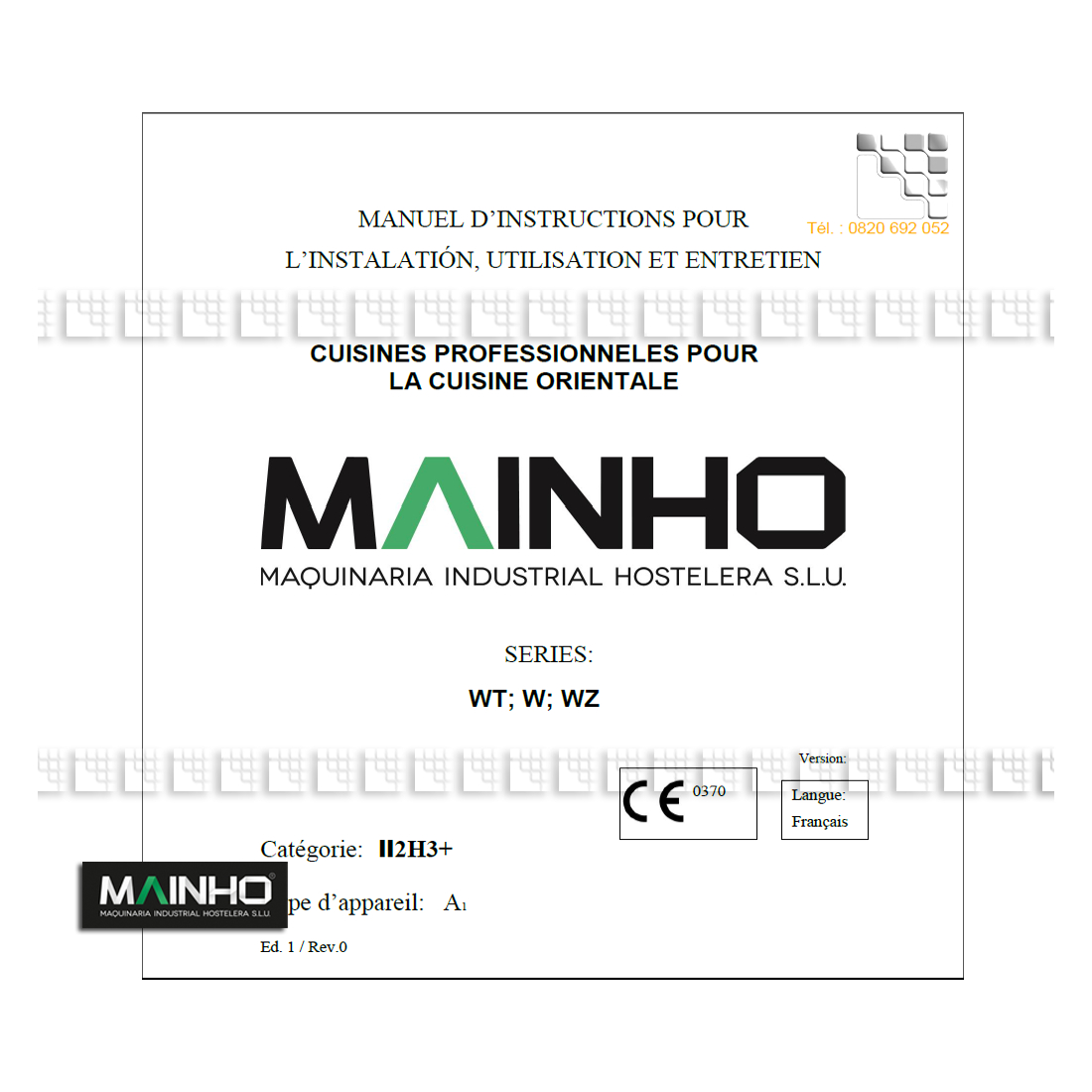 Instructions WOK WT W WZ Oriental Cuisine M99-NWTWWZ MAINHO® Instruction Manual Guides