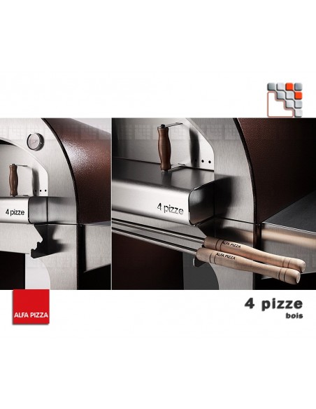 Oven 4 PIZZE wood Alfa Forni A32-FX4PIZ-LRAM ALFA FORNI® Mobile ovens ALFA FORNI