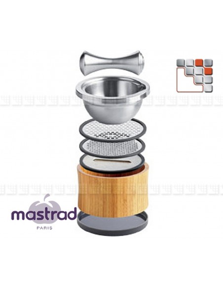Mortar Pestle and Stainless Steel Graters MASTRAD M12-F28001 Mastrad® Kitchen Utensils