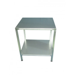 Custom Stainless Steel Table A17-TBI6050 A la Plancha® Stainless Steel Wood Trolleys & Trolleys