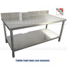 Custom Stainless Steel Table A17-TBI6050 A la Plancha® Stainless Steel Wood Trolleys & Trolleys