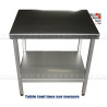 Custom Stainless Steel Table A17-TBI6050 A la Plancha® Stainless Steel Wood Trolleys & Trolleys