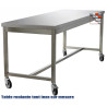 Custom Stainless Steel Table A17-TBI6050 A la Plancha® Stainless Steel Wood Trolleys & Trolleys
