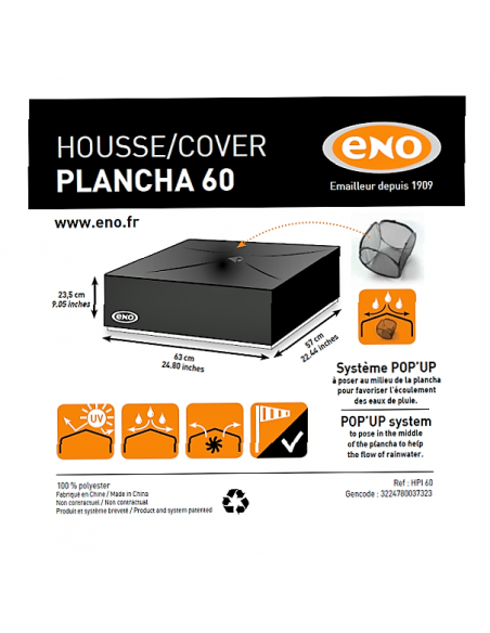 Cover Protection Plancha ENO E07-PXTB ENO sas Accessoires Plancha and cart Eno
