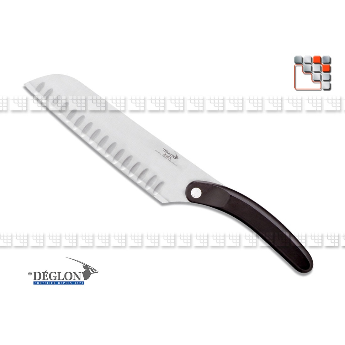 Couteau Santoku Alveole Premium 18 DEGLON D15-N5914918 DEGLON® Couteaux & Découpe