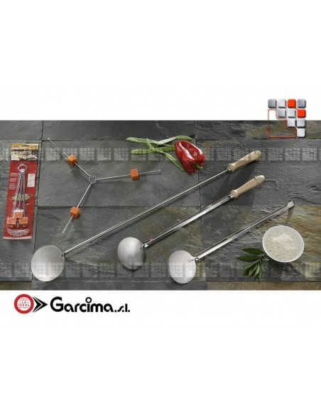 Garcima stainless steel and wood skimmer G46-70550 GARCIMA La Ideal - Accessoires Ustensils Paella Garcima