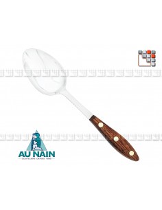 Full serving spoon Rosewood 26 AUNAIN A38-1340601 AU NAIN® Coutellerie Serving Cutlery