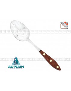 Perforated Olive Spoon Rosewood 26 AU NAIN A38-1340701 AU NAIN® Coutellerie Couverts de Service