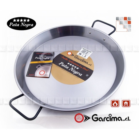 Paella dish D40 Polished PataNegra Garcima G05-85040 GARCIMA® LaIdeal Paella dish Polished PataNegra Garcima