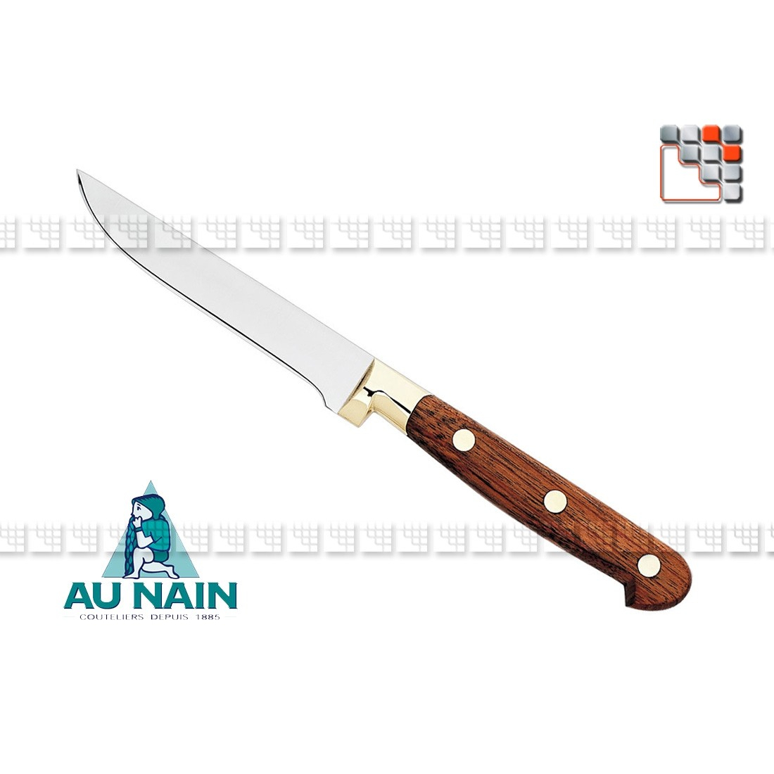 Shaped Boning Knife Rosewood 13 AUNAIN A38-1800501 AU NAIN® Coutellerie & Cutting