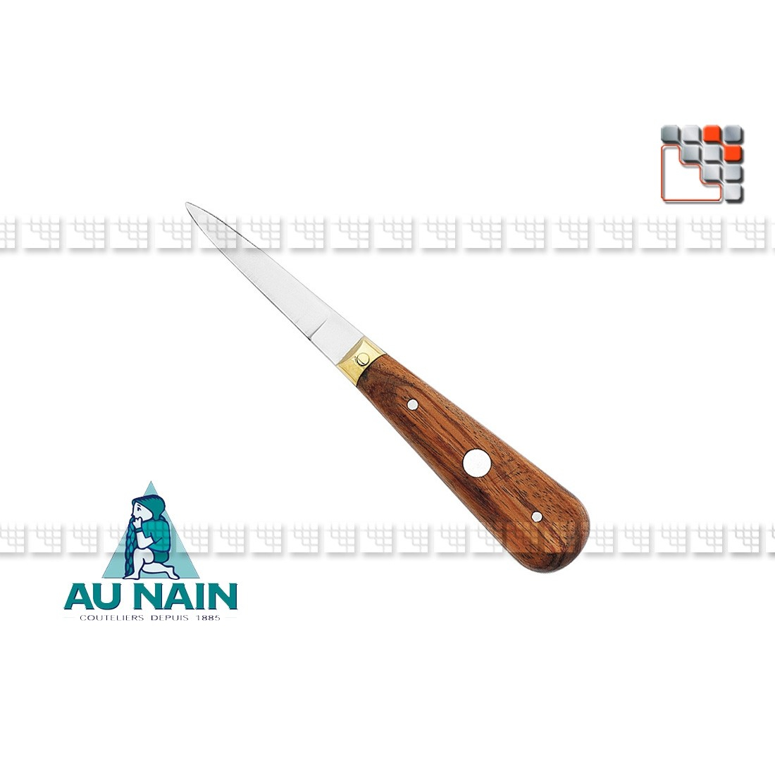 Couteau Huître Lancette Palissandre AUNAIN A38-1622401 AU NAIN® Coutellerie Couteaux & Découpe
