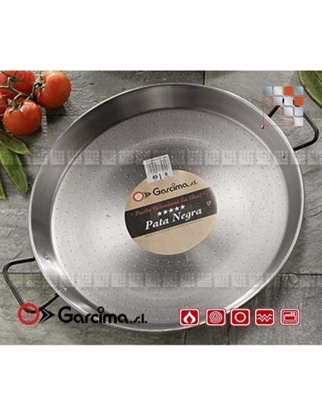 Paella dish D38 PataNegra Induction Garcima G05-85138 GARCIMA® LaIdeal Paella dish Polished PataNegra Garcima