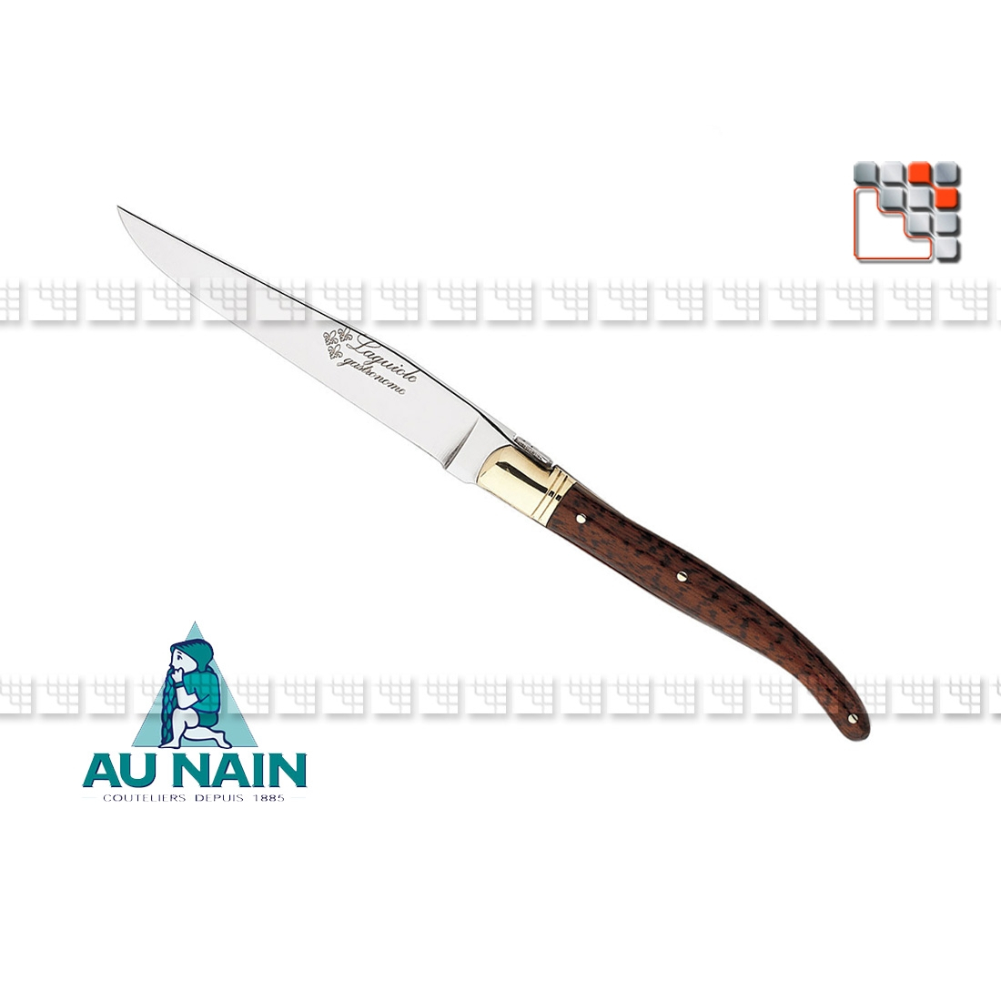 Laguiole table knife in snakewood AUNAIN A38-1903001 AU NAIN® Coutellerie Cutlery Tableware
