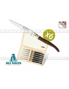 Box of 6 Amourette Laguiole table knives AUNAIN A38-1904601 AU NAIN® Coutellerie Tableware