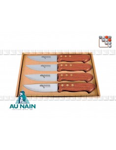 Box of 4 trapper knives GM Rosewood AUNAIN A38-1281361 Art of the table