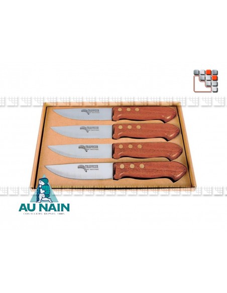 Coffret 4 couteaux trappeur GM Palissandre AUNAIN A38-1281361  Art de la table