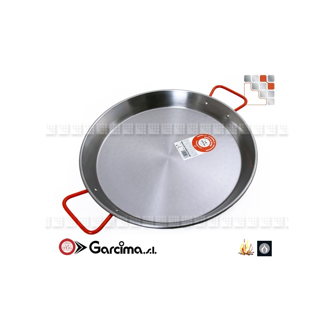 Paella dish D80 Polished Garcima G05-10080 GARCIMA® LaIdeal Paella dish Polished PataNegra Garcima