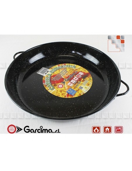 Deep Enamel Dish Cazuela Garcima G05-20818 GARCIMA® LaIdeal PataNegra Enamel Paella Dish