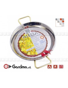 Paella dish D40 Stainless steel 18 8 Garcima G05-70040 GARCIMA® LaIdeal Stainless steel Paella Pans Antiadhésive HQ Garcima