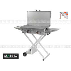 Folding Trolley for Plancha X ECO M04-X MAINHO® Stainless Steel Wood Trolleys & Trolleys