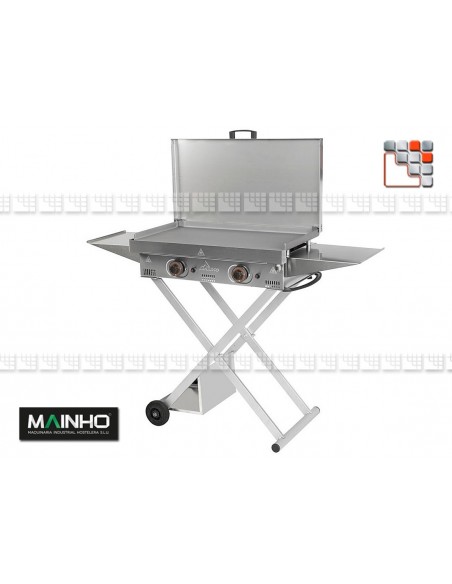Folding Trolley for Plancha X ECO M04-X MAINHO® Stainless Steel Wood Trolleys & Trolleys