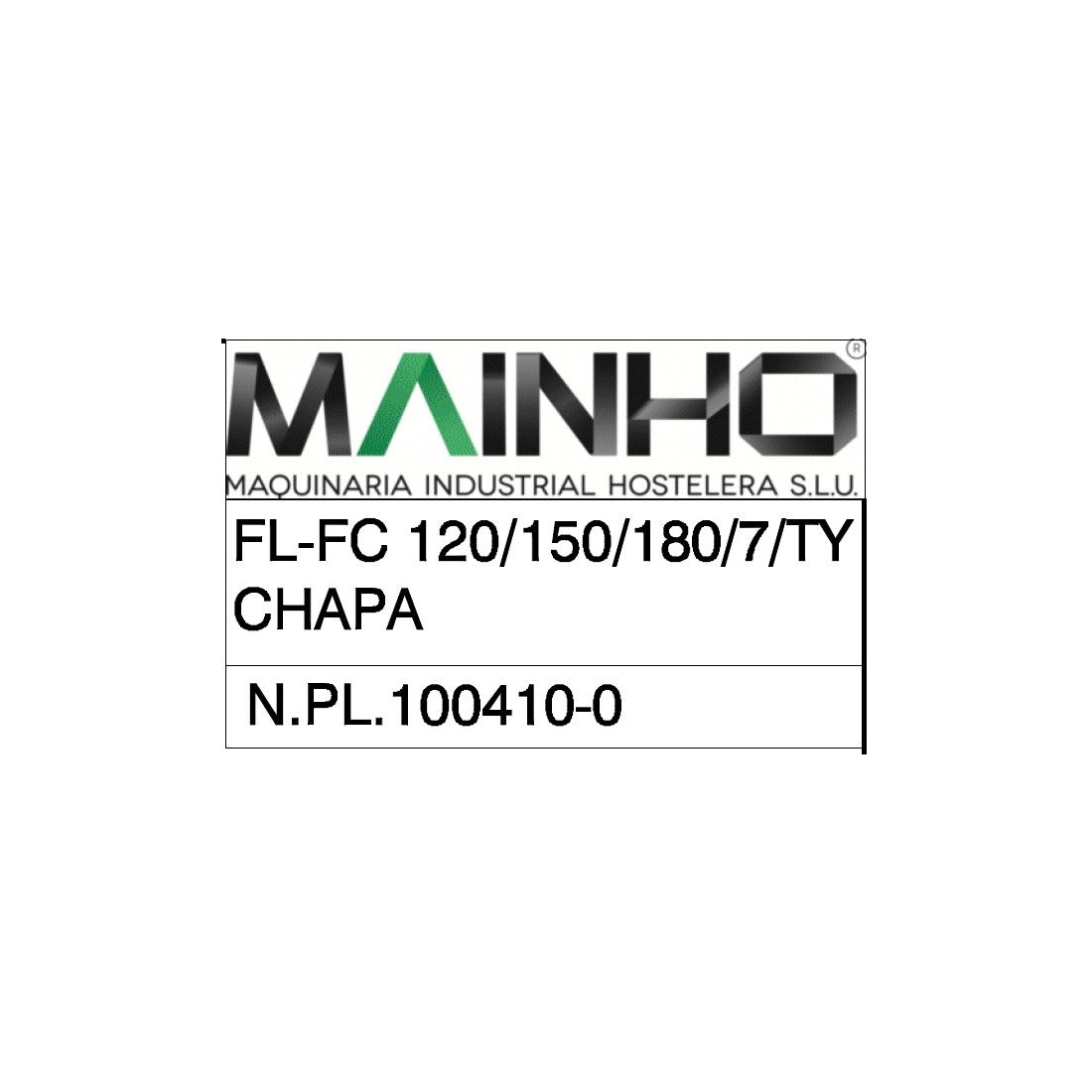 Exploded View FL - FC 120 150 180 TY M99-N FC TYX MAINHO® Instruction Manual Guides