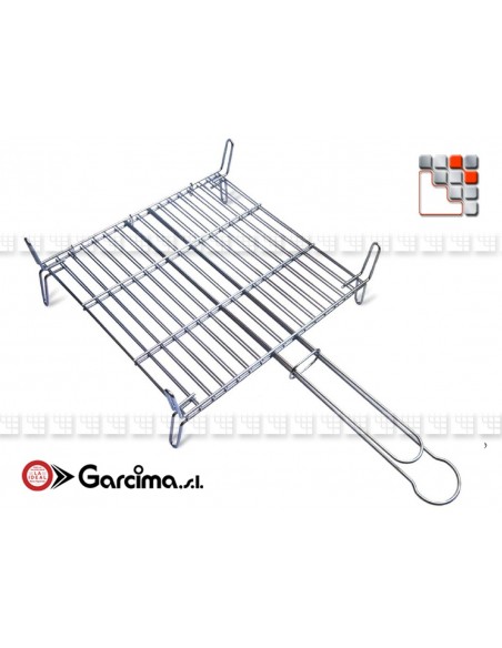 Reversible Stainless Steel Grill for Barbecue G46-300 GARCIMA® LaIdeal Barbecue Oven and Accessories