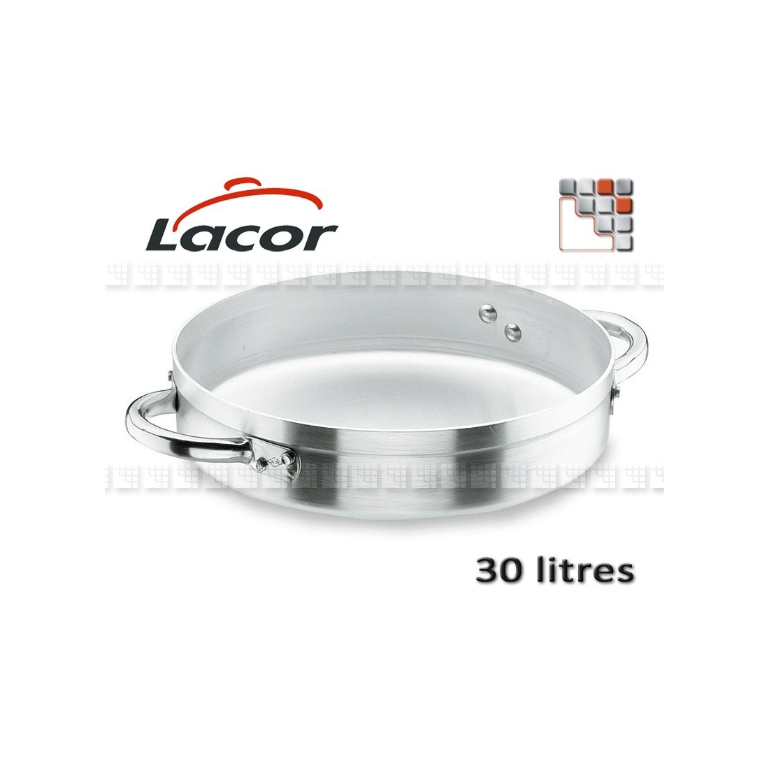 Plat Profond Aluminium LACOR L10-206 LACOR® Poeles, Sartenes, Cazuelas y Tapas Garcima