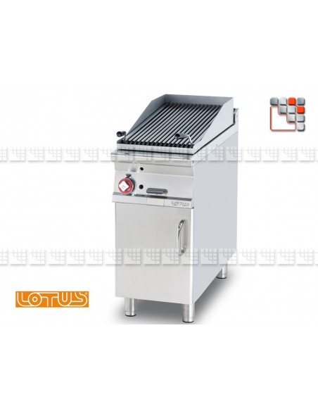 Gas grill on stainless steel cabinet SuperLotus L23-CW74G LOTUS® Food Catering Equipment Royal Nova Bras Grill Parillas