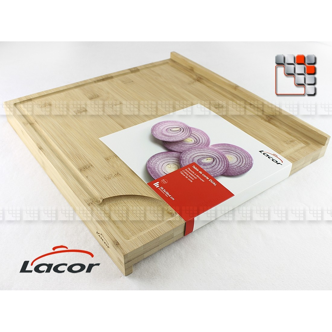 Planche a découper DUAL Bambou LACOR L10-60492 LACOR® Ustensiles de Cuisine