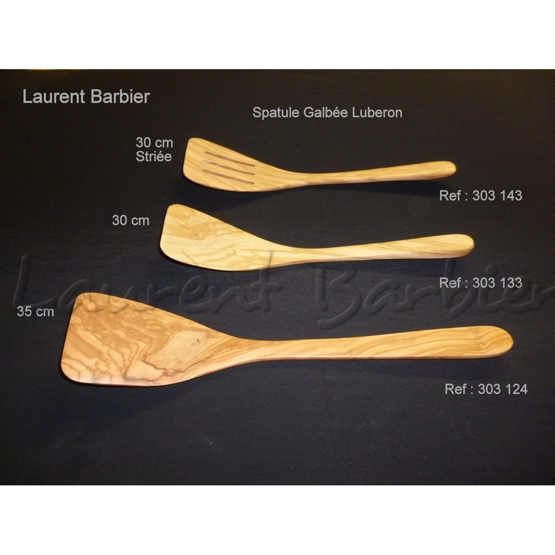 Spatule Nutella en bois d'olivier - Laurent Barbier -25 cm