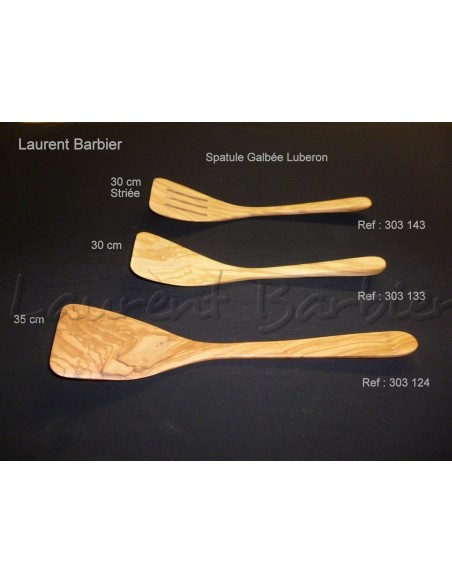 Spatula Galbee Striee Luberon Olive wood LB B18-303143 LAURENT BARBIER France Tableware