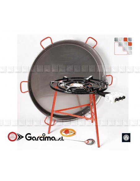 100L Garcima Enamel Paella Kit G05-K20219L GARCIMA® LaIdeal Garcima Paella Flat Kit