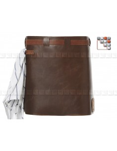 Apron Leather Short Cognac Black MAINHO W47-LSAW06 WITLOFT® Textiles