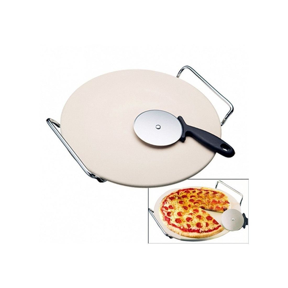 Pizza Stone and Roulette Pro D15-KDO8570 A la Plancha® Barbecue Oven and Accessories