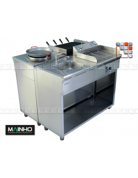 Stainless steel kitchen ECO -LINE 240 series MAINHO M04-ELX240 MAINHO® ECO -LINE range for Compact Kitchen or Food-Truck