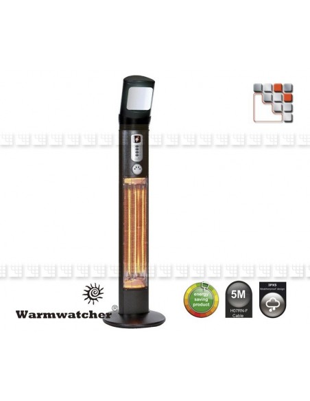 Colonne Chauffante APOLLO W09-HAP12 Warmwatcher® Chauffage de Terrasse