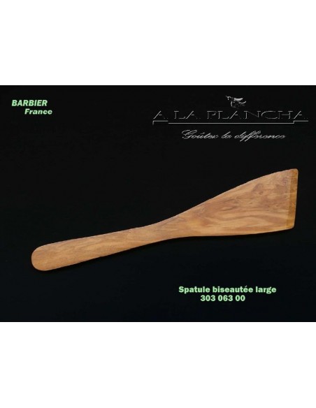 Beveled spatula L30 in olive wood LB B18-303063 LAURENT BARBIER France Utensils Special Cuisine Plancha
