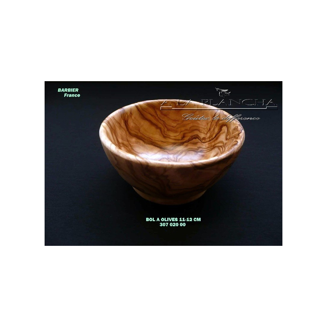 Olive Wood Tapas Bowl D12 LB B18-7020 LAURENT BARBIER France Tableware
