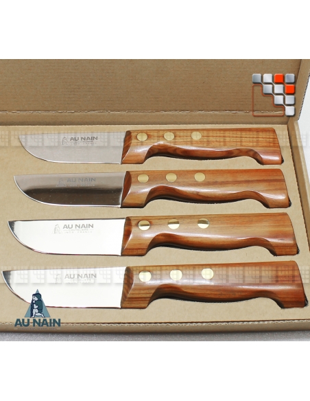 Coffret 4 couteaux steak P'tit Boucher Palissandre AUNAIN A38-1501351 AU NAIN® Coutellerie Art de la table