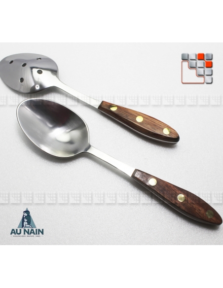 Rosewood Olive Spoon 26 AUNAIN A38-1340701 AU NAIN® Coutellerie Serving Cutlery