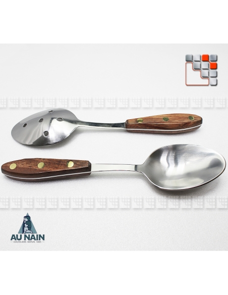 Rosewood Olive Spoon 26 AUNAIN A38-1340701 AU NAIN® Coutellerie Serving Cutlery