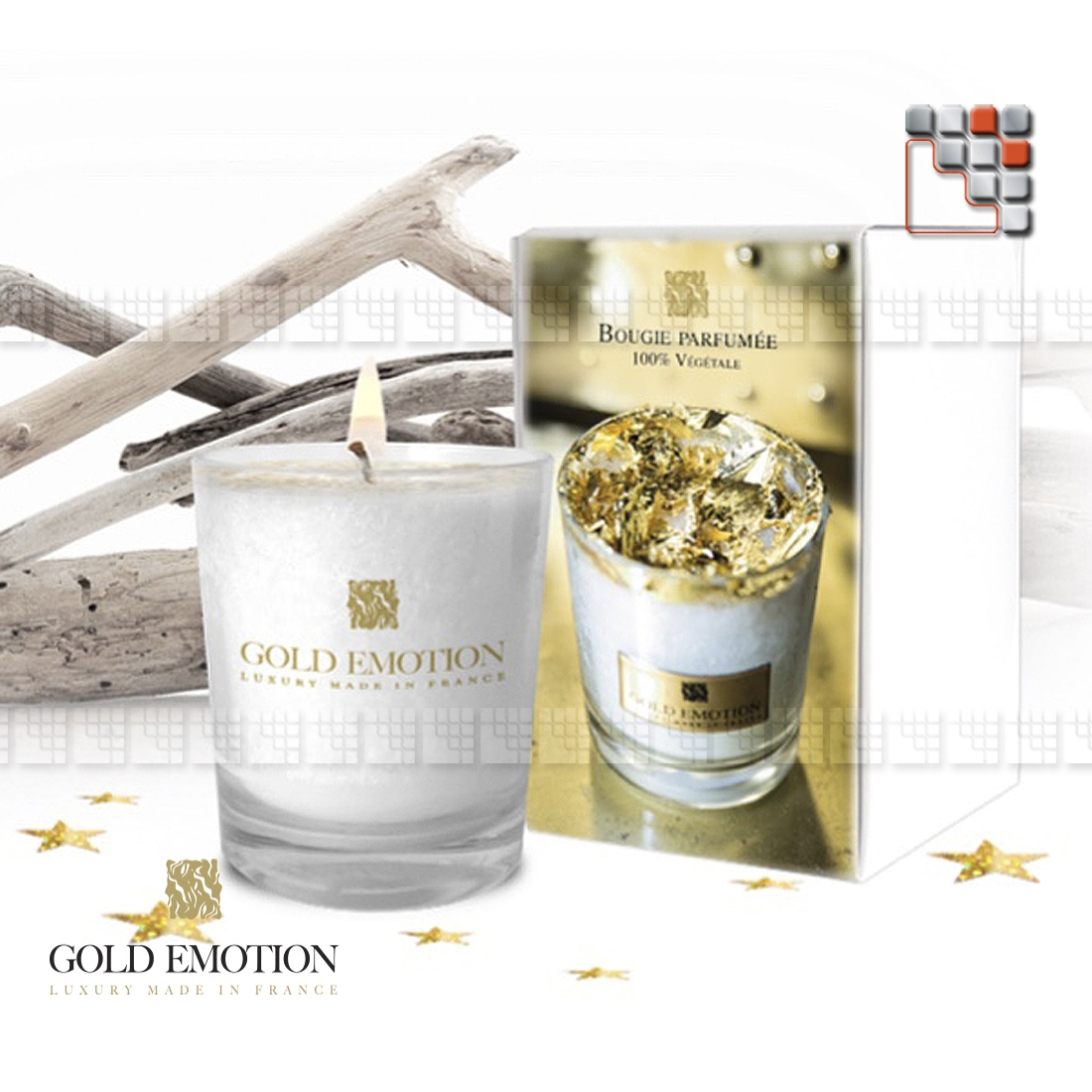 Bougie parfumée 24k GoldEmotion G03-ORB GoldEmotion Idées Cadeaux
