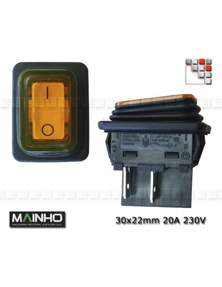 Interrupteur Basculant 20A - 230V Ambre MAINHO M36-04000000006 MAINHO SAV - Accessoires Pièces détachées Electrique MAINHO