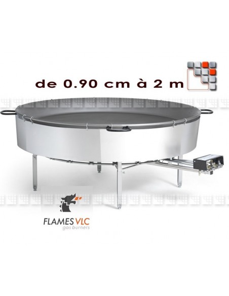 Paravent Rechaud Paella Geante G05-X09 FLAMES VLC® Bruleur Gaz Flames VLC