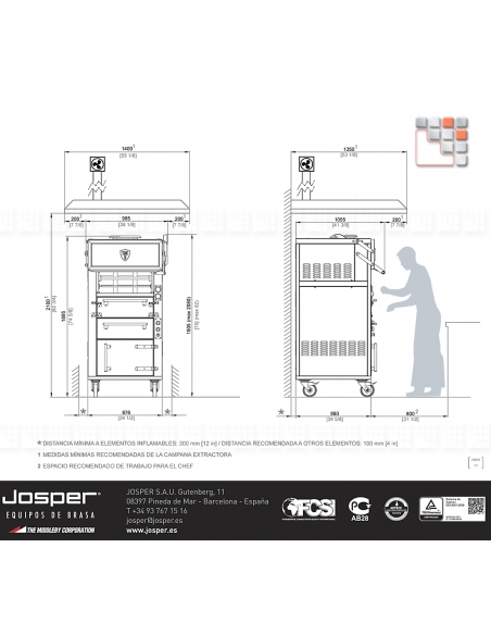 Roaster ASJ-063 Josper J48-ASJ-063 JOSPER Grill Ovens & Charcoal Rotisseries JOSPER