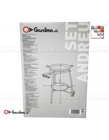 Paella Set Andreu 46D Polished Steel Garcima G05-K42005 GARCIMA® LaIdeal Garcima Paella Dish Kit