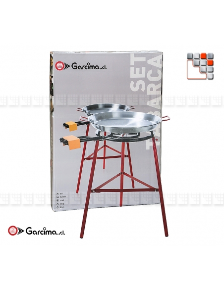 50D TABARCA Paella Kit Polished Steel G05-K10050 GARCIMA® LaIdeal Garcima Paella Flat Kit
