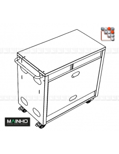Elements of the CNE-80 MAINHO trolley M36-CNE80X MAINHO SAV - Accessoires MAINHO Spares Parts Gas